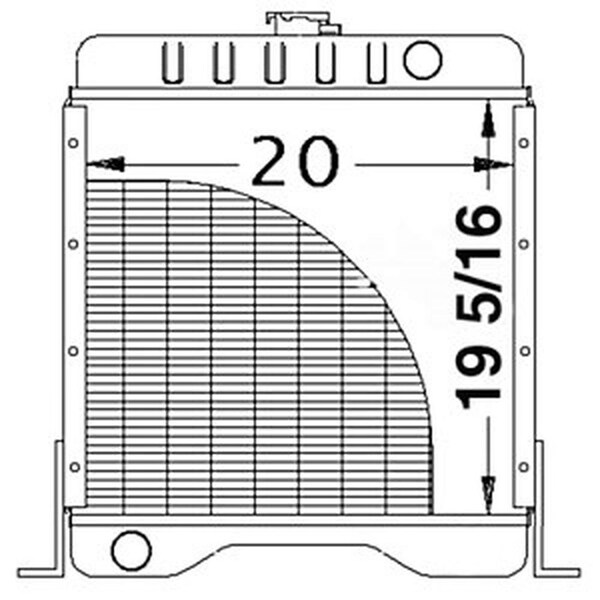 Aftermarket Radiator Skid Loader 1838B with Diesel Motor Fits Case 126522A1 - main